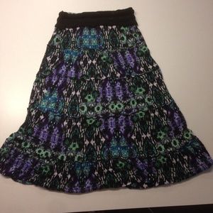 Hippie Boho Multi-Tiered Skirt